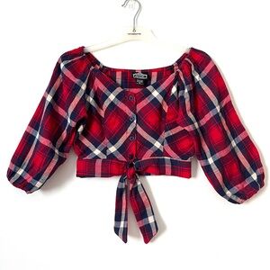 Angie Cropped Top Size S – 100% Cotton – Stretch Waist